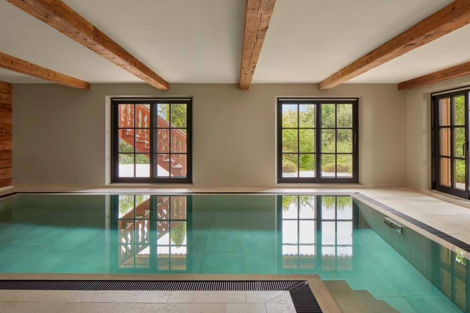 The property boasts an indoor swimming pool