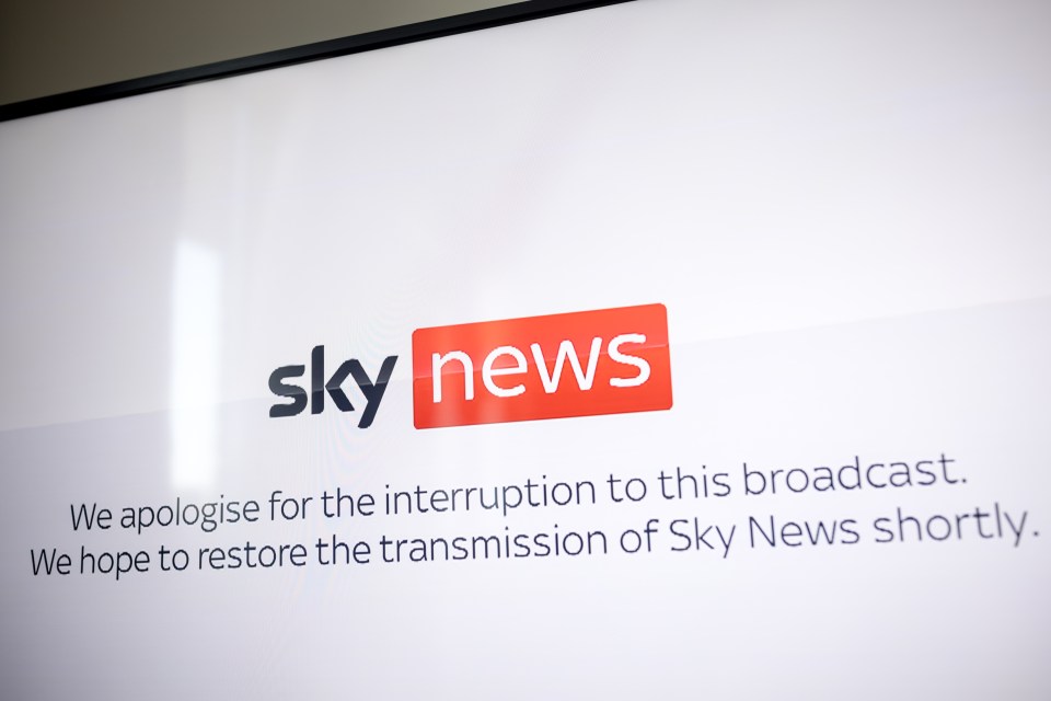 Sky News live broadcast was down early Friday morning - leaving viewers seeing just a statement on screen