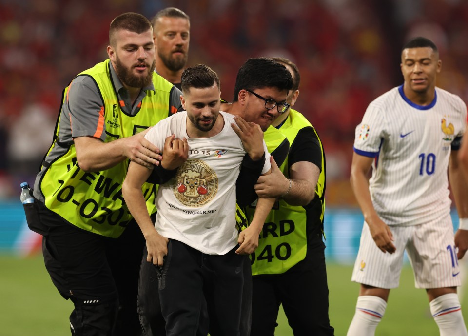 The fan was taken away by stewards