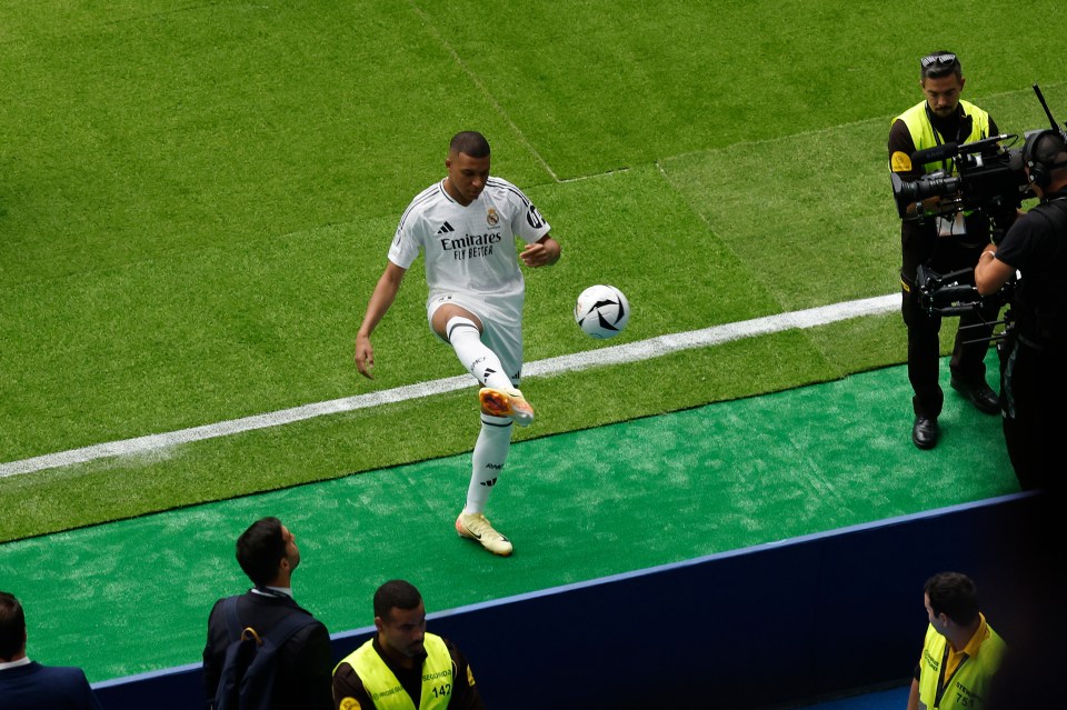 The Frenchman kicked several footballs into the stands for fans