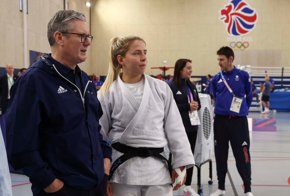 Starmer with Team GB judo member Kelly Petersen-Pollard