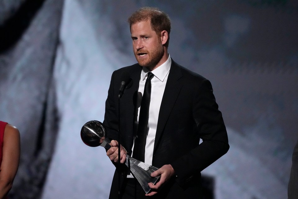 Harry controversially accepts the Pat Tillman Award this month