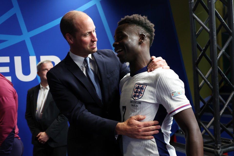 Wills congratulates Bukayo Saka of England after the dramatic penalty shootout in the quarter-final