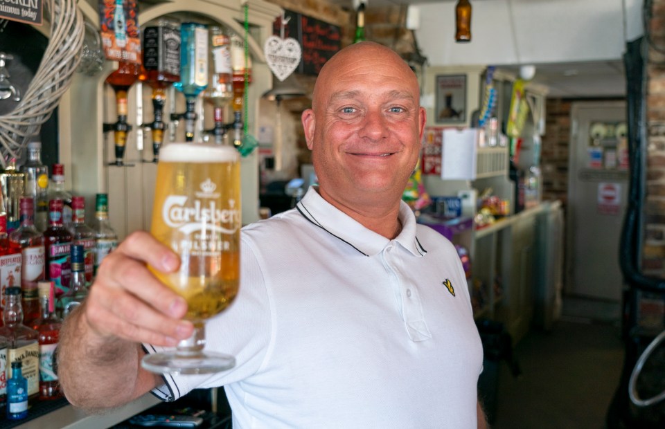 Landlord of the Three Jays pub in Jaywick, Adrian Brockwell, 46