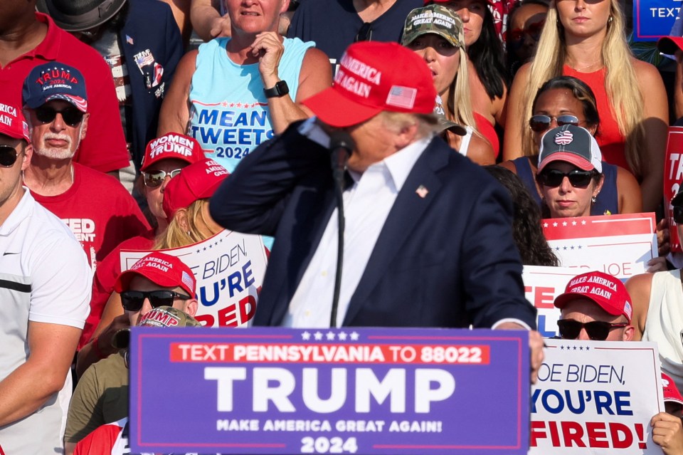 Trump was shot in the ear during a rally in Pennsylvania