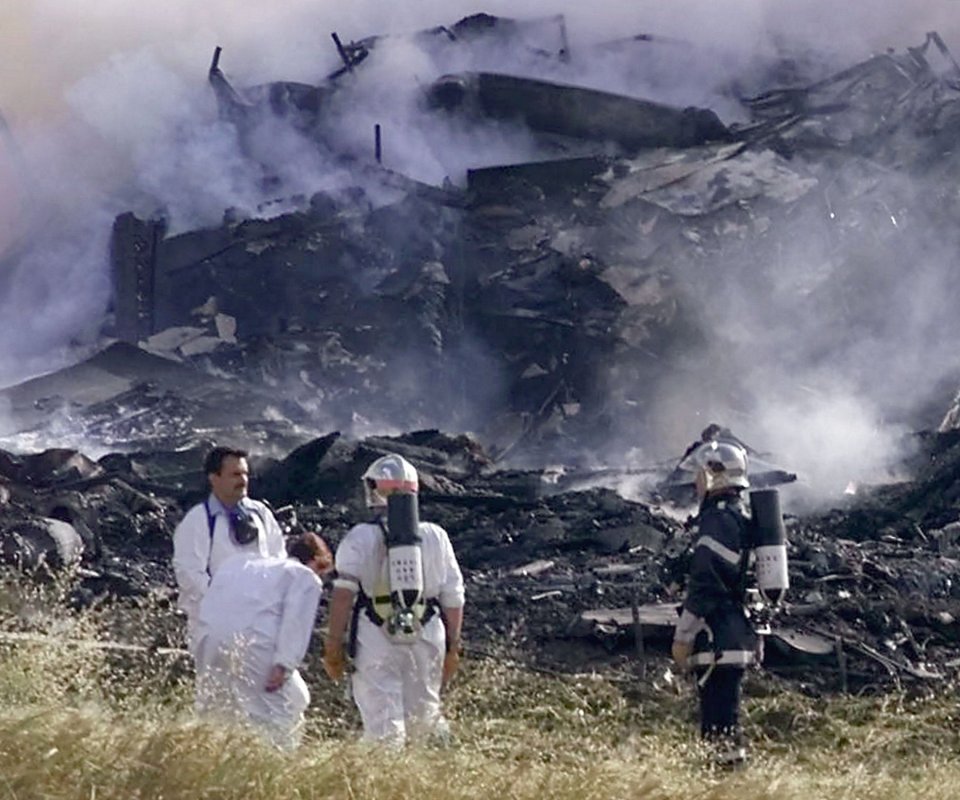 The plane crashed in Gonesse, outside Paris, shortly after take off