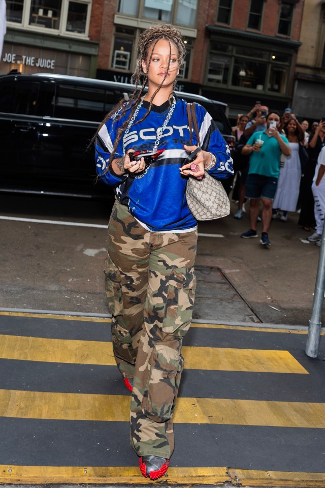 Rihanna looks like she dashed through a jumble sale - but still pulls it of