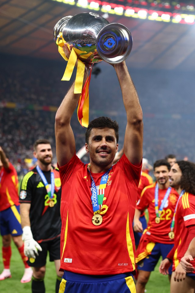 The Spanish footballer lifted the Euro 2024 trophy after beating England 2-1 in Berlin on Sunday