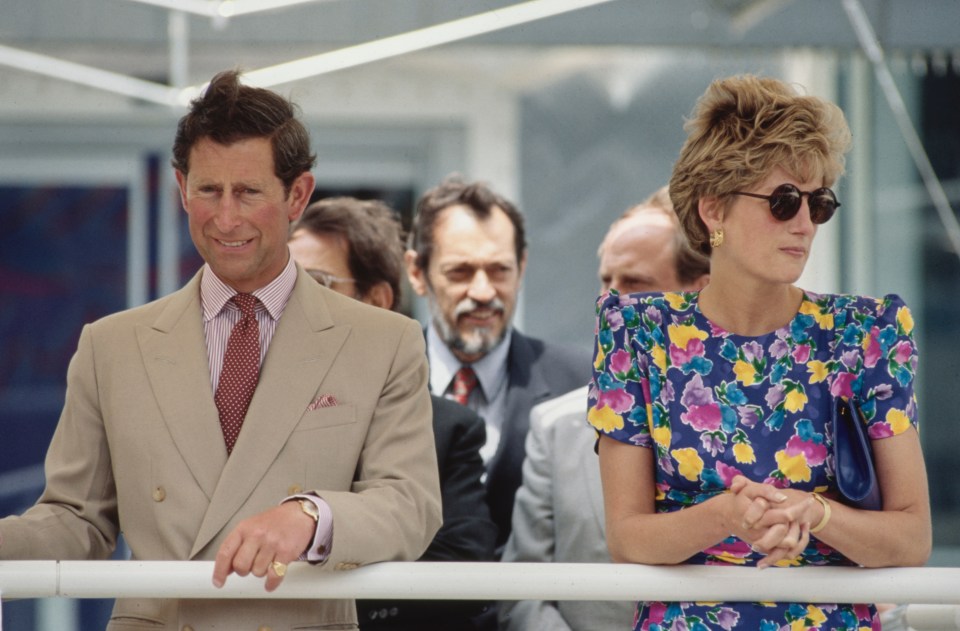 Prince Charles and Diana onboard the Alexander in 1991 - the trip was later retold in The Crown onboard the similar Christina O