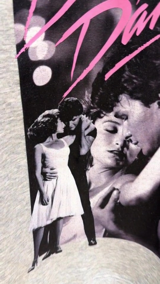 It features pictures of the final scene of the 1987 film, starring Patrick Swayze and Jennifer Grey