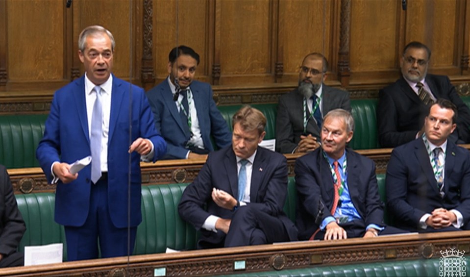 Nigel Farage called for a referendum on leaving the ECHR in his maiden speech to parliament today