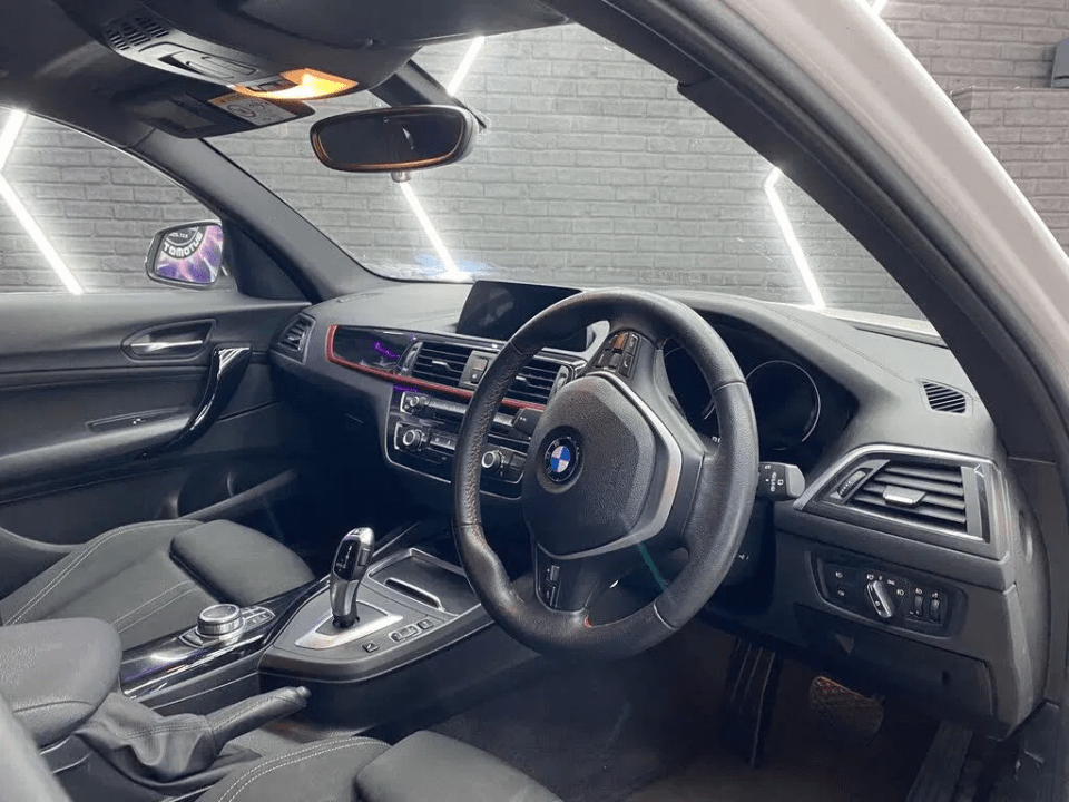 The BMW 118I has satellite navigation, so you can play your music as you drive