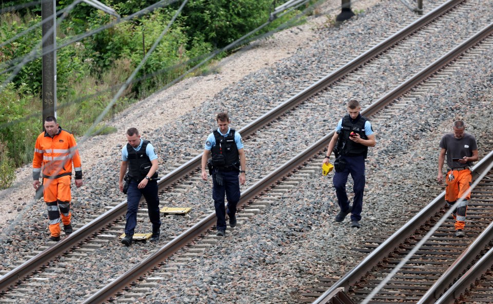 Fires were lit inside pipes with important signalling cables