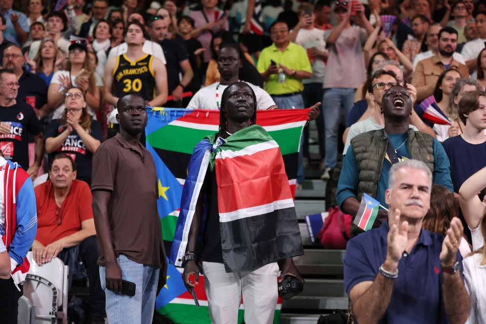 Plenty of South Sudanese fans were in attendance in Lille to support their nation