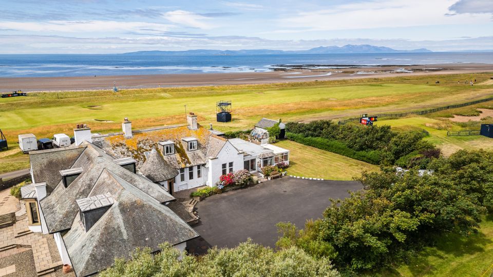 The house could hardly be better placed for golf watchers