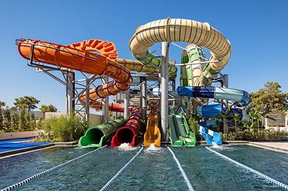 The hotel has its very own on-site water park