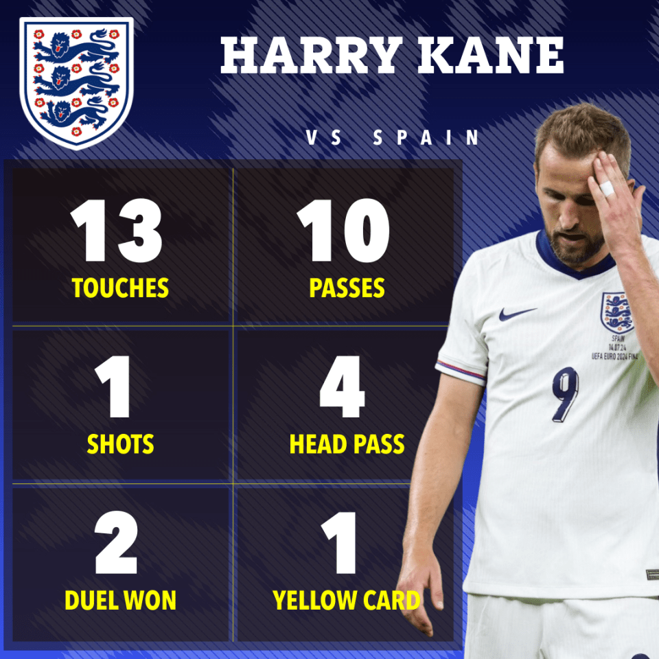 Kane struggled to make any sort of impact in the final