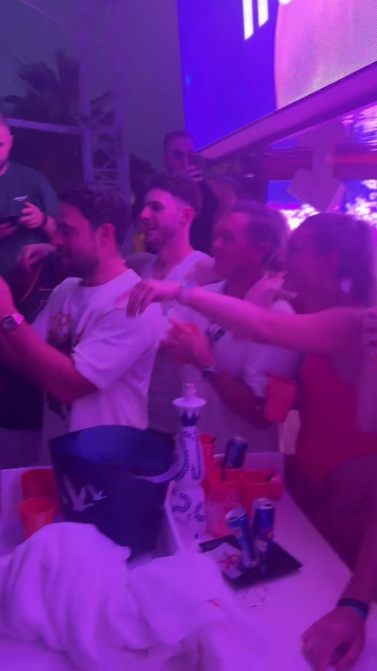 Clubbers joined the Three Lions stars for a dance