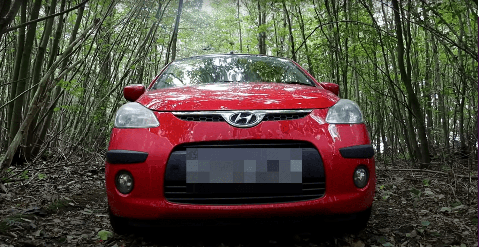 He used the Hyundai i10 - a notoriously small car