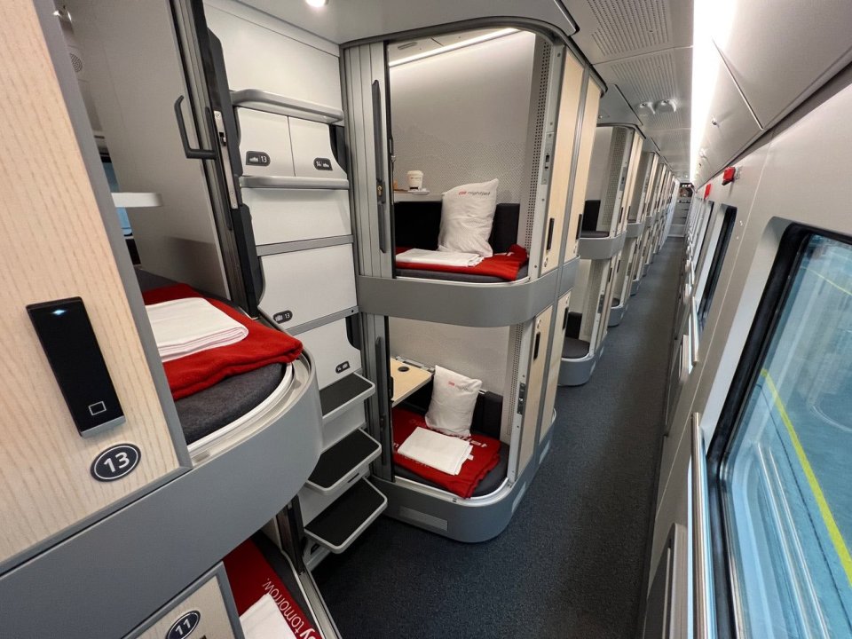 Three carriages contain 28 mini cabins perfect for families