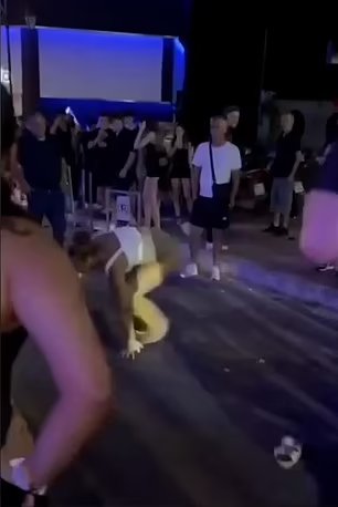 Bystanders filmed the fight in Malia