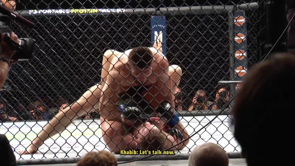 Khabib dropped insults as he reined down punches