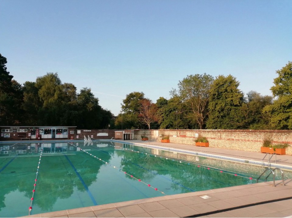 The pool is filled with fresh spring water