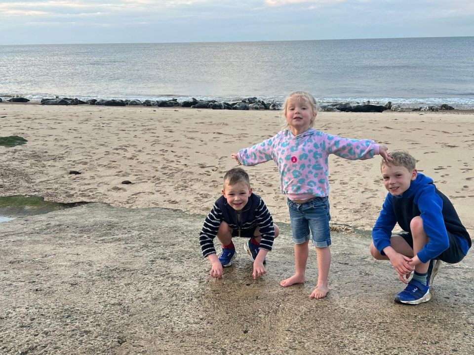 Messing about on the sands at Horsey became our evening routine