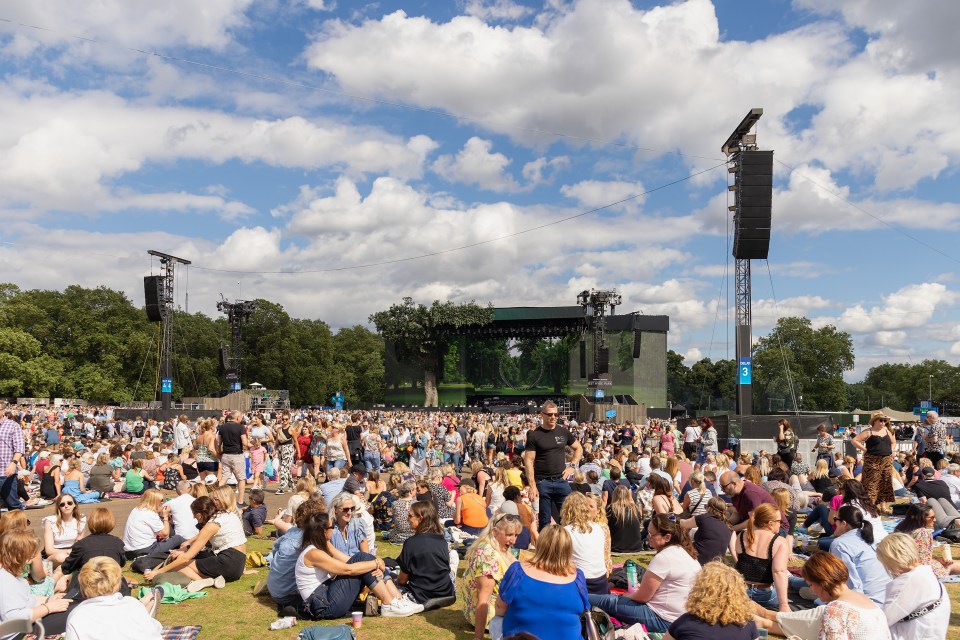 The BST stage in Hyde Park in London