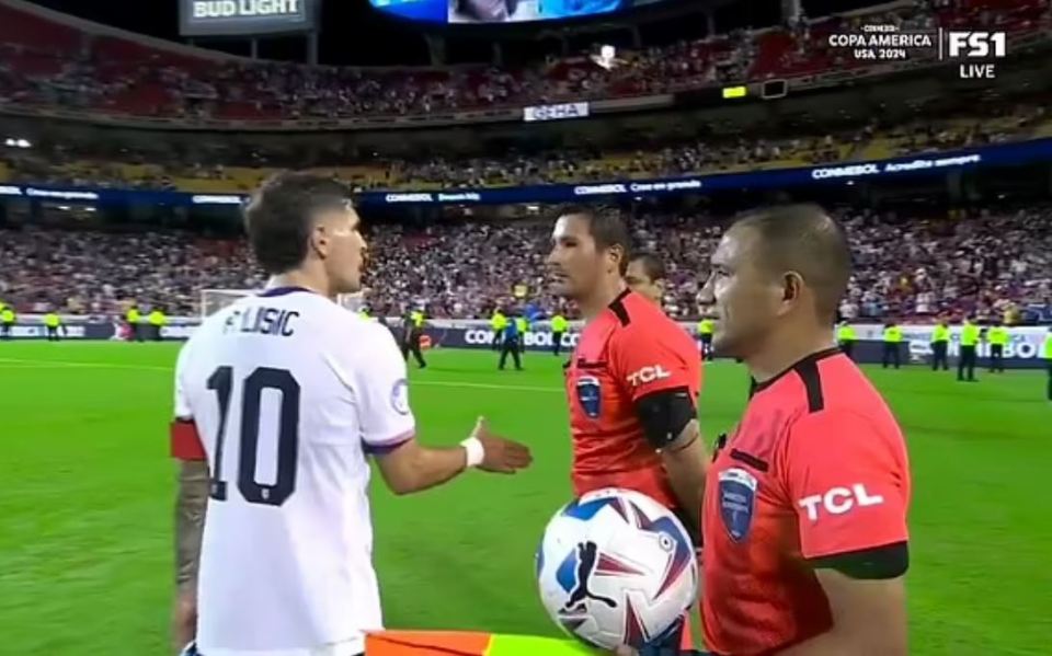 A referee refused to shake Christian Pulisic's hand as the USA were dumped out of the Copa America