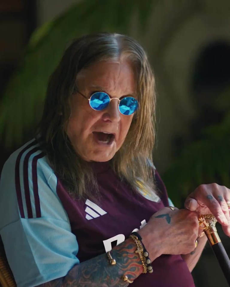 Ozzy Osbourne was a surprise face in the launch of Aston Villa's new kit