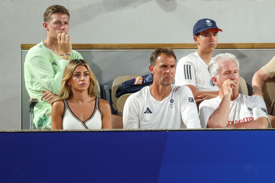 She's been spotted in the stands at the Olympics cheering him on