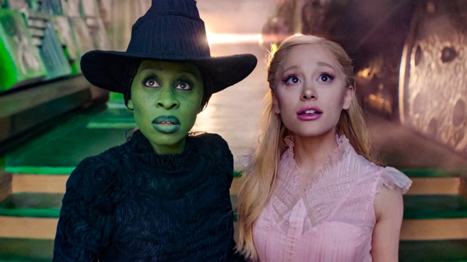 Ariana Grande, right, with Cynthia Erivo in the big-budget adaptation of Broadway classic Wicked