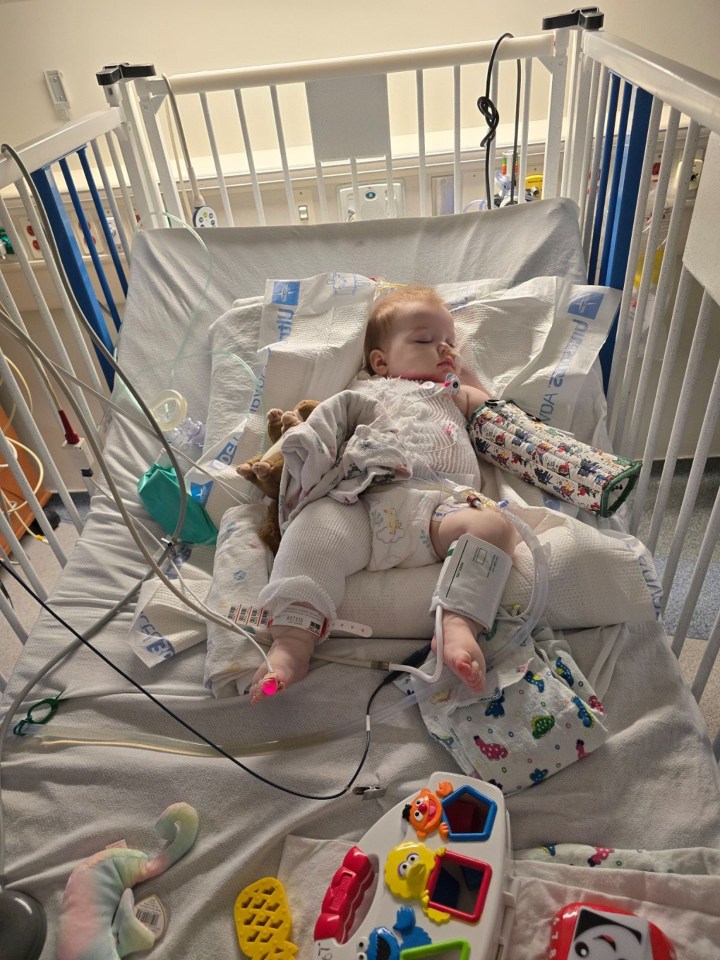 After almost a month in hospital, Addison was sent home