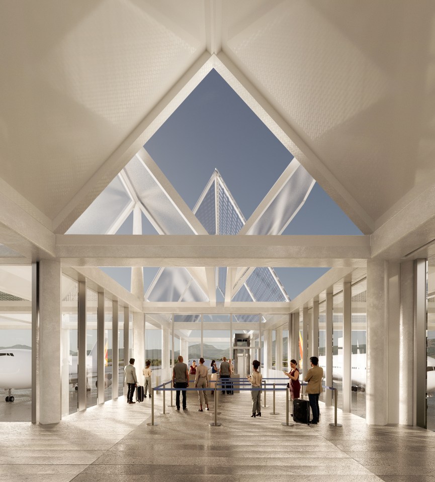 The terminal will operate limited flights until the construction is finished