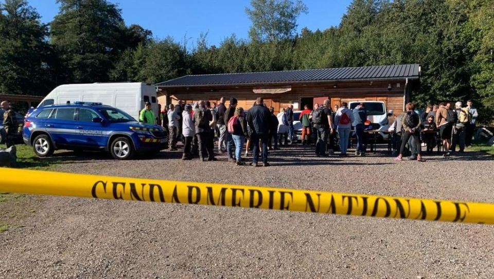 Members of the community gather in France as they set off on a new search for Lina