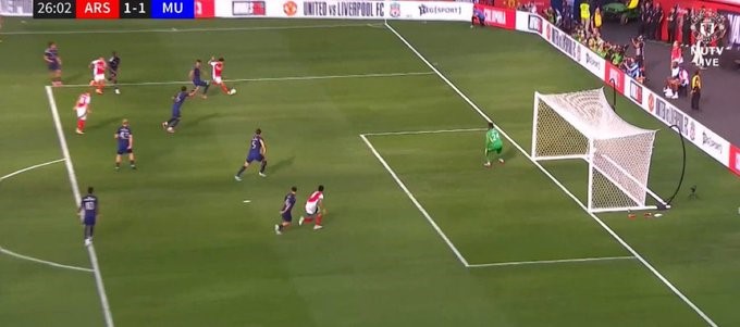 Man Utd fans claimed Arsenal's equaliser was offside