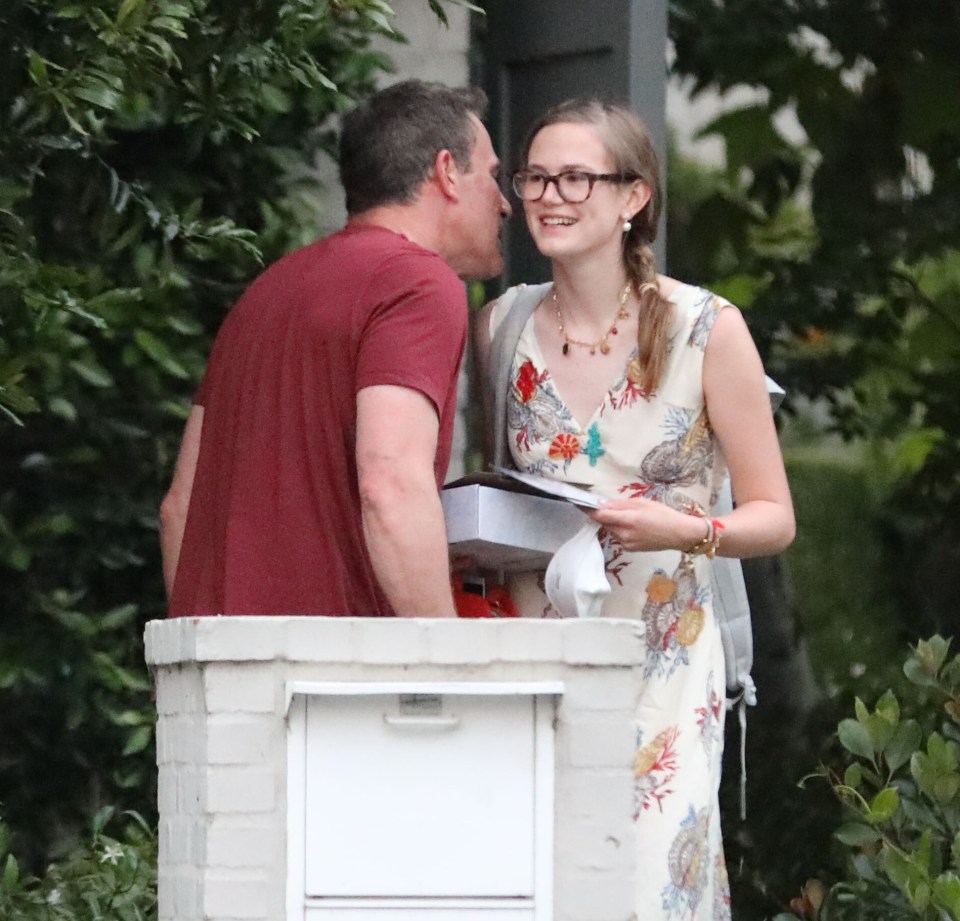 Affleck was pictured with his daughter Violet, 18, in LA