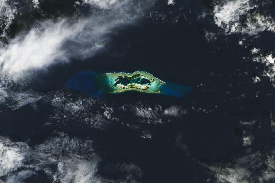 Satelite view of the island shows how isolated the place is