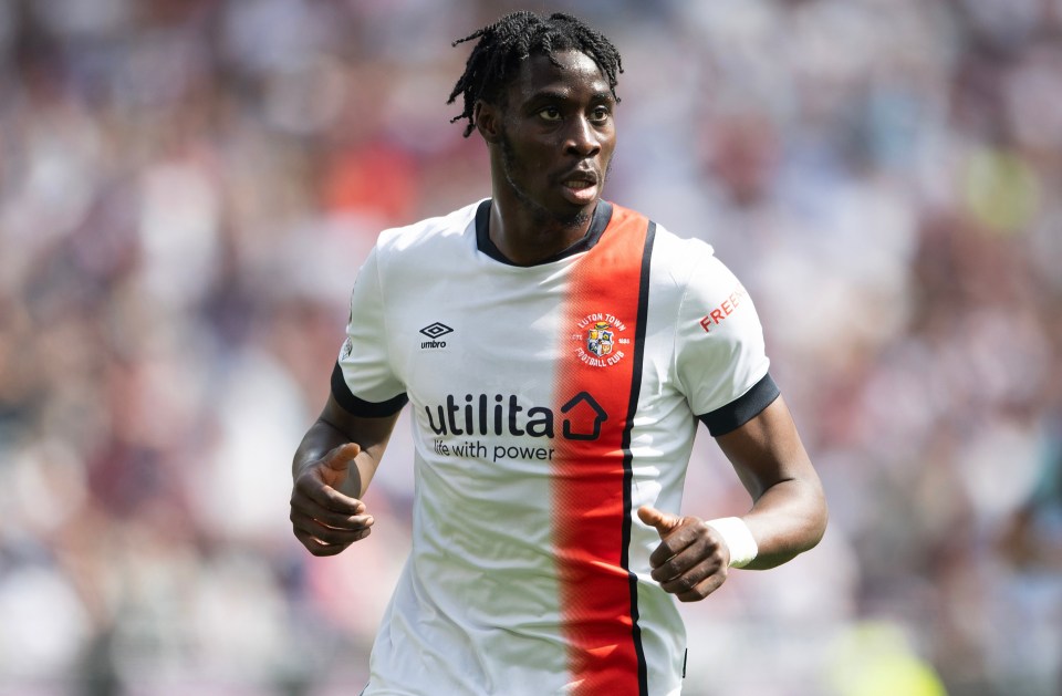 Luton striker Elijah Adebayo is being eyed up by Everton