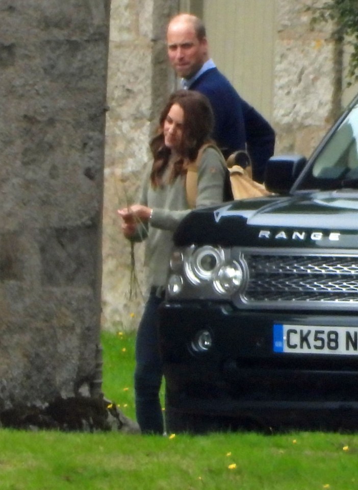 William and Kate on the Balmoral estate in 2019 where they had lunch with The Queen, Prince Philip, Princess Anne and Captain Tim Lawrence