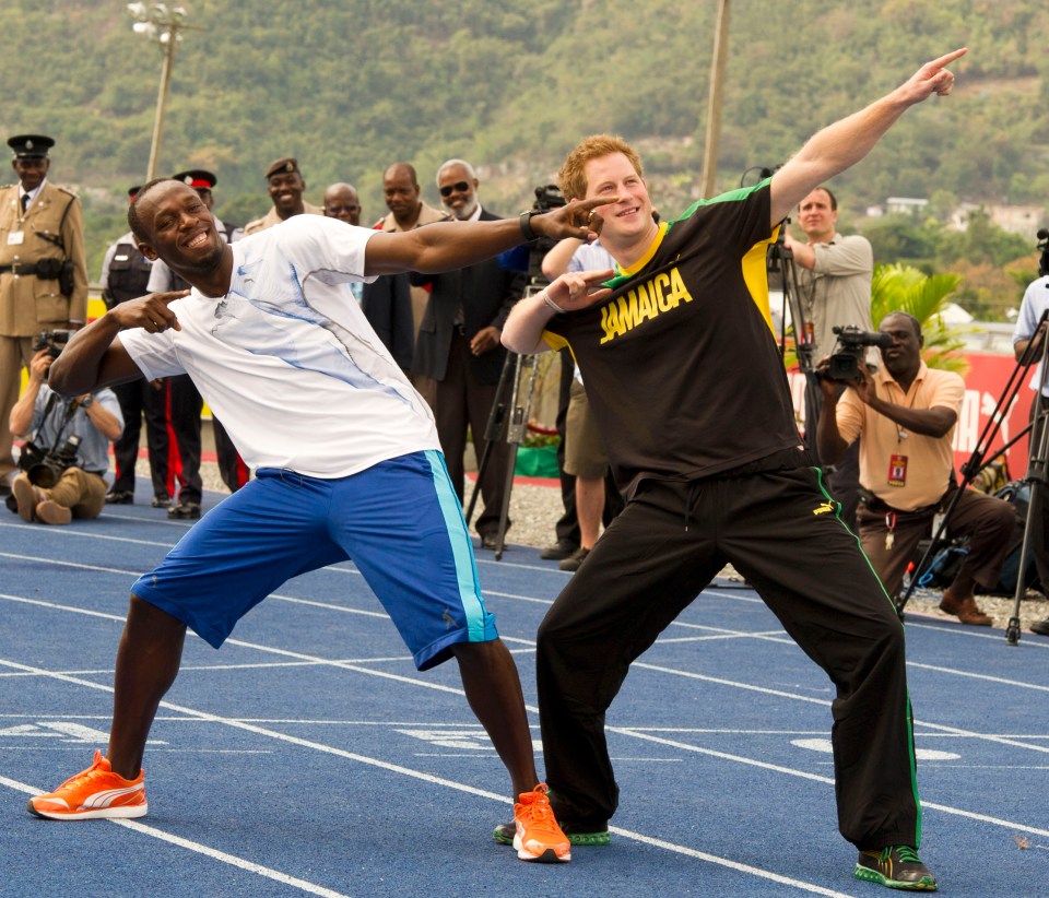 Harry looked full of life at the ‘Usain Bolt Track’ in Jamaica in 2012