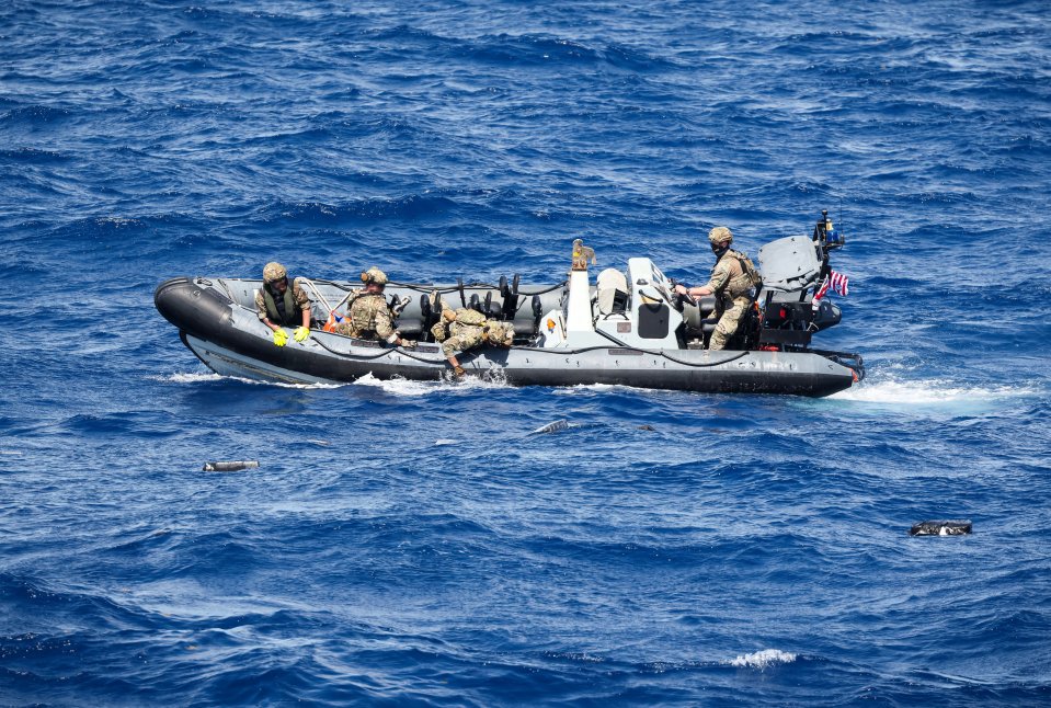 A British warship has seized more than £40 million of cocaine