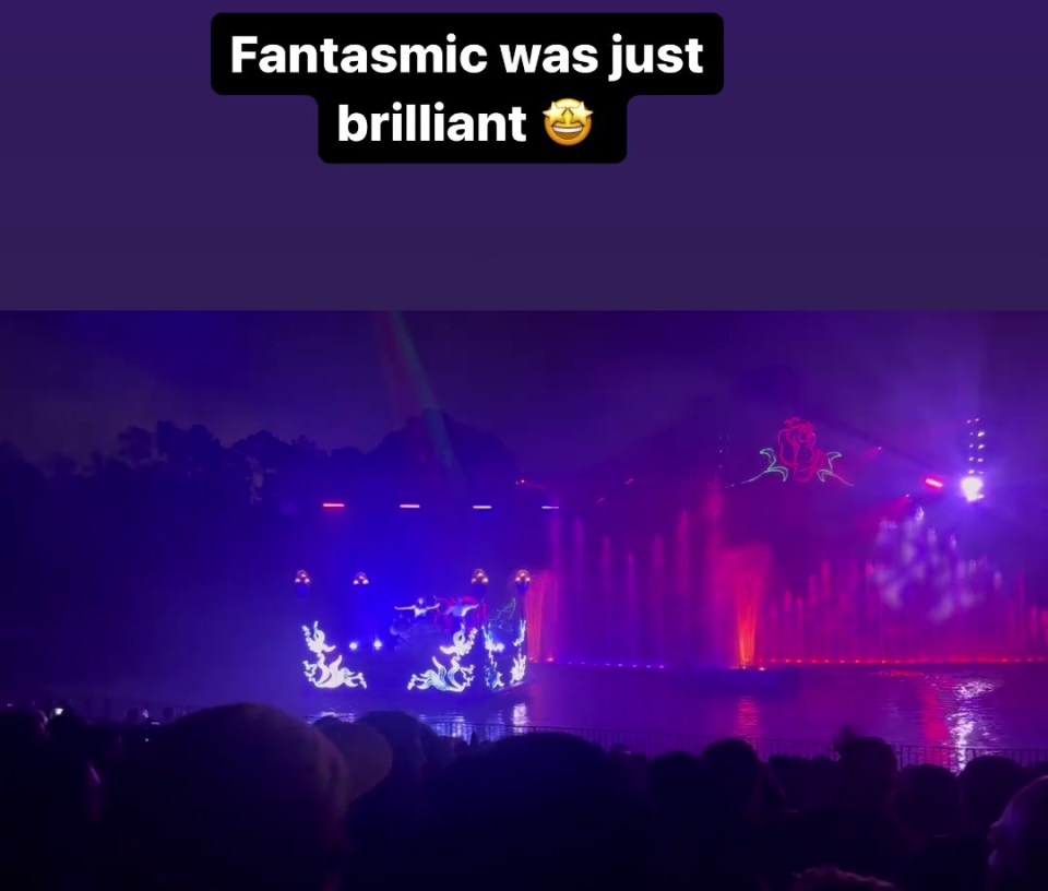 a purple background with the words " fantasmic was just brilliant "