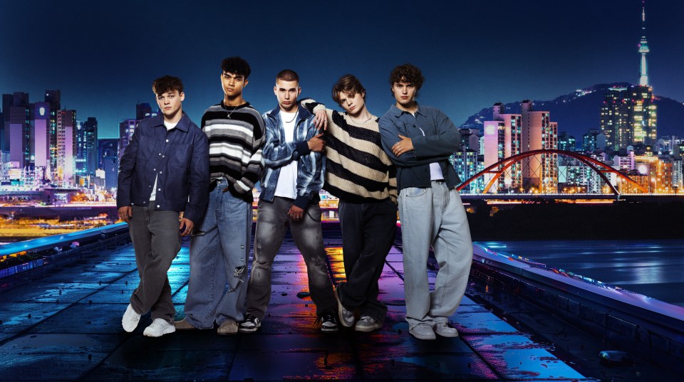 Boy band Dear Alice, which stars Reese Carter, Blaise Noon, Dexter Greenwood, James Sharp, and Olly Quinn