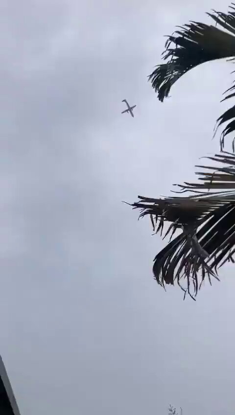 Footage posted to social media caught the plane dropping