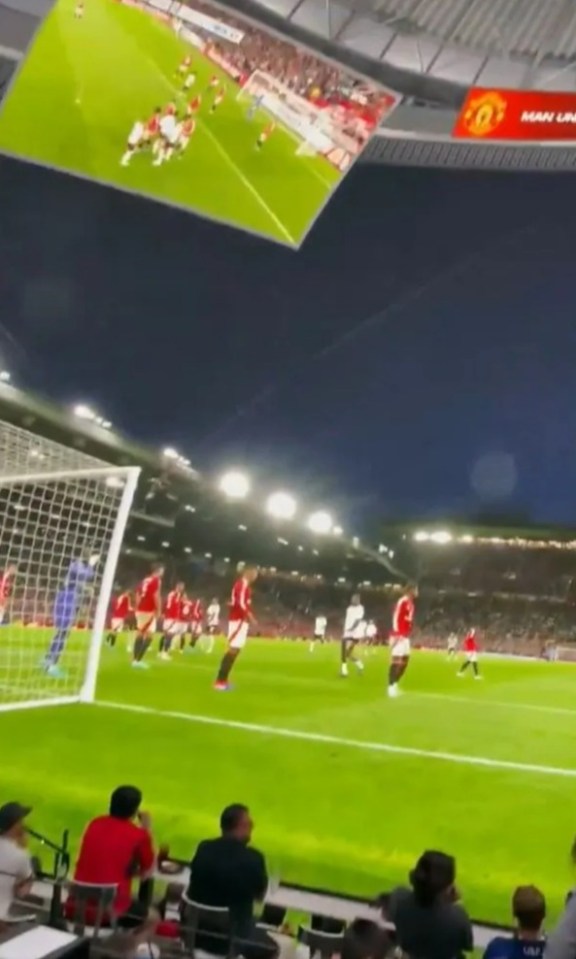 Fans were able to watch Man Utd vs Fulham on an 87-footb LED screen