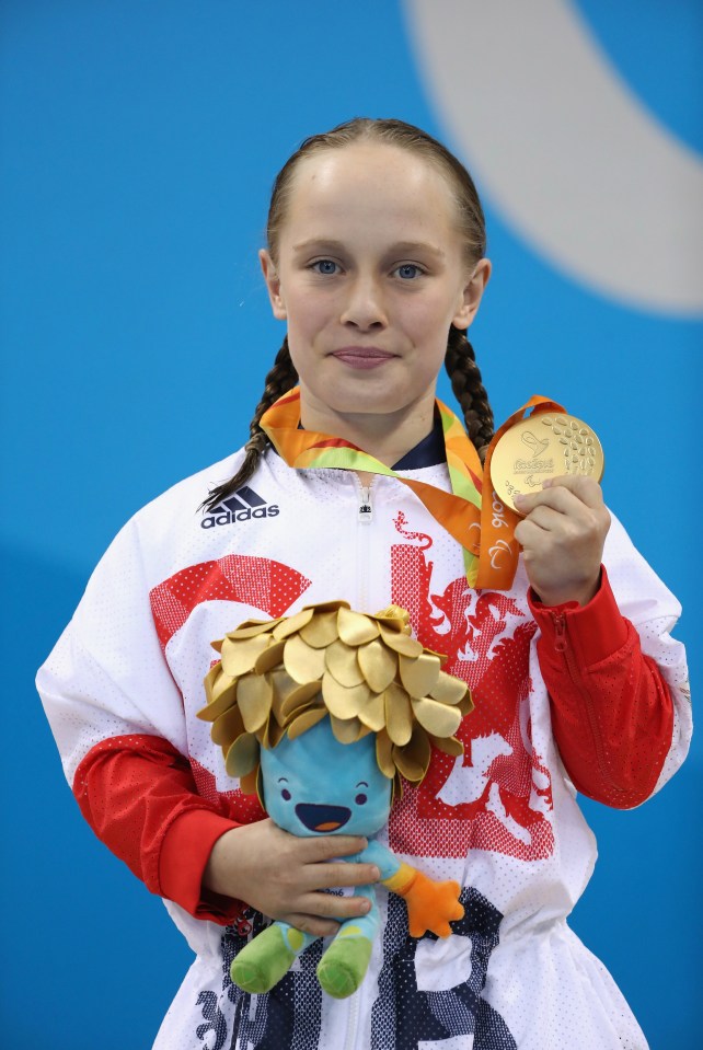 Ellie Robinson won gold in the Women’s 50m Butterfly S6 at the Rio 2016 Paralympic Games