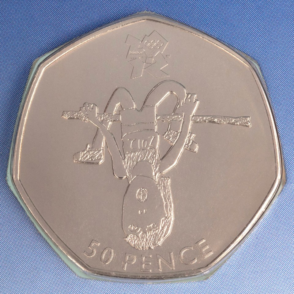 The Blue Peter 50p has been sold on eBay for £142