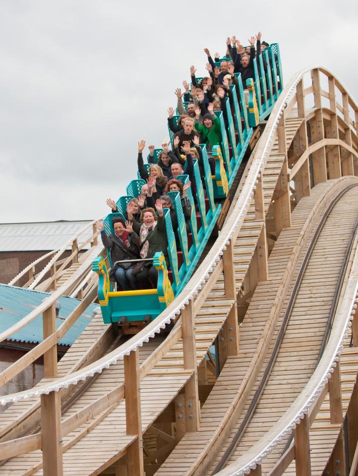 The rollercoaster's track has been damaged and is now in need of repairs